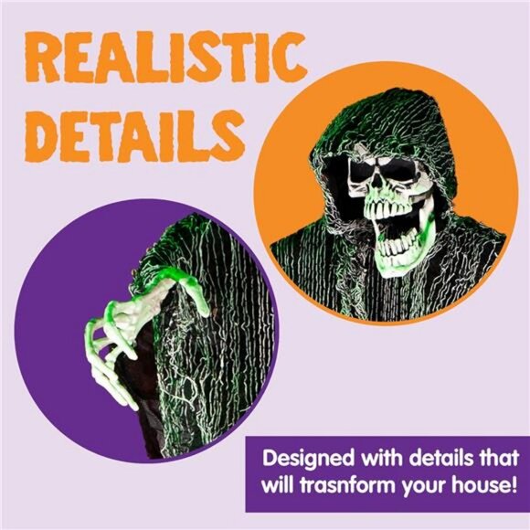 Halloween Hanging Grim Reapers (3 Pack), One 47” and Two...